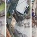 Vídeo: Carro despenca de escadaria após motorista passar mal