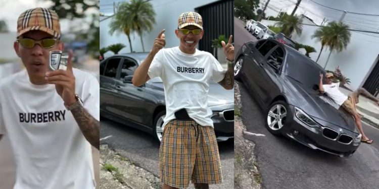 Vídeo: condenado por lavagem de dinheiro, Lucas Picolé ostenta BMW blindada em Manaus