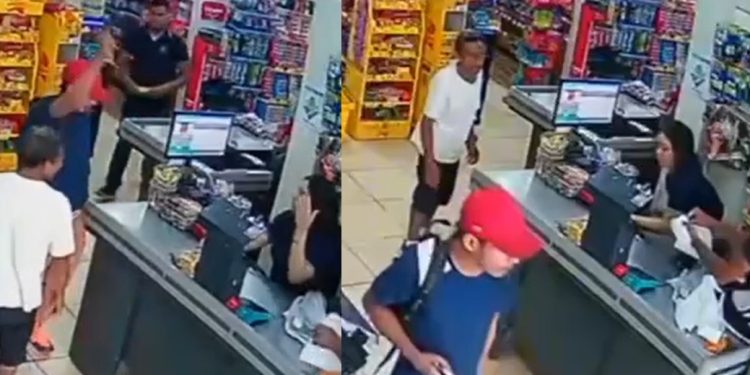 Vídeo mostra criminos0 dando tir0 durante assalt0 dentro de mercadinho no Amazonas