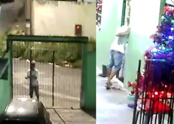 Vídeo: homem é filmado invadindo casa e furtand0 caixa de som em Manaus