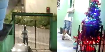 Vídeo: homem é filmado invadindo casa e furtand0 caixa de som em Manaus
