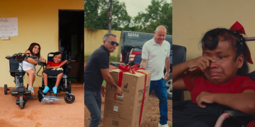 Vídeo: Influenciadora Pequena Lo vai para Presidente Figueiredo fazer doação para fã PCD