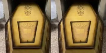 Vídeo: caixão de defunt0 que pesava de 180 quilos emperra na gaveta do cemitério