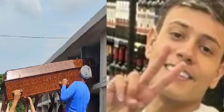 Vídeo: indignação marca sepultament0 de jovem m0rto por causa de suposto triângulo amoroso em Manaus