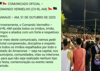 Por causa de ‘perdas de irmãos valorosos’ no RJ, CV impede festas em adegas de Manaus