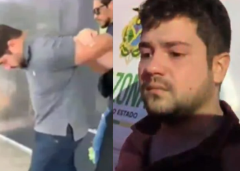 Vídeo: Chorando, um dos envolvidos em m0rt3s causadas por racha segue para audiência de custódia em Manaus