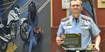 Veja: Novo vídeo mostra coronel da PM sendo ajudado por policiais após e$pancar a esposa em Manaus