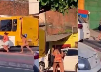 Vídeo: traída corre atrás do carro do marido e amante sai pelo outro lado: ‘humilhação’