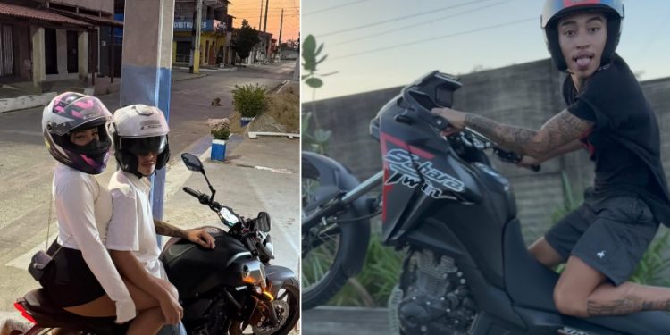 Vídeo: ‘Cearense do Grau’ m0rre pilotando moto com a namorada durante abordagem da PM