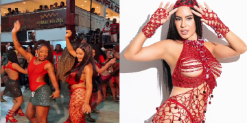 Vídeo: Isabelle Nogueira usa look ousado, brilha e mostra samba no pé em ensaio da Grande Rio