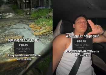 Veja: Motorista de app revela que preferiu ficar sem receber do que entrar em rua esburacada em Manaus