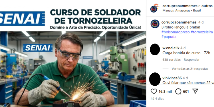 Perfil manauara ‘Corrupção AM Memes’ viraliza com post sobre tornozeleira queimada de Bolsonaro