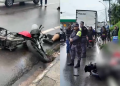 Motociclista m0rr3 ao tentar fazer ultrapassagem em caminhão na Torquato Tapajós