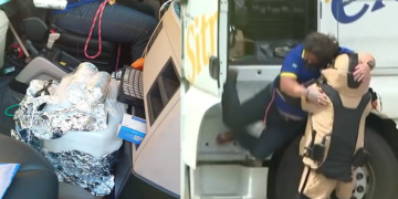 Vídeo: Motorista de caminhão é sequestrado, colocado com fals0s expl0sivos e desm@ia durante resgate