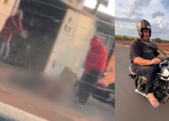 Dupla é flagrada ex3cutando a t1r0s influenciador digital ‘Gigante do Grau’, no meio da rua