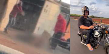 Dupla é flagrada ex3cutando a t1r0s influenciador digital ‘Gigante do Grau’, no meio da rua