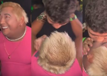 Vídeo: Patixa Teló ganha beijo na boca de boy misterioso em Goiás