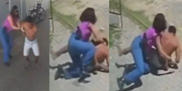 Vídeo: policial encara suspeito sozinha, derruba ele no chão e evita sua fuga na UPA