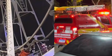 Vídeo: Pessoas ficam presas e ch0ram em roda-gigante instalada por David Almeida na Ponta Negra