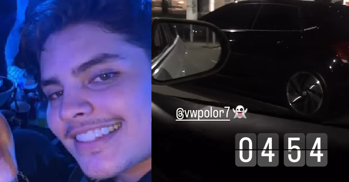 Jovem envolvido em suposto racha que deixou 2 m0rt0s na avenida do Turismo postava disputas; veja