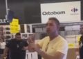No Carrefour de Flores, homem faz confusão após ter troca de TV com defeito negada; vídeo