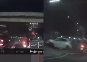 Veja o momento que entregador avança o sinal e é atr0pelad0 em Manaus