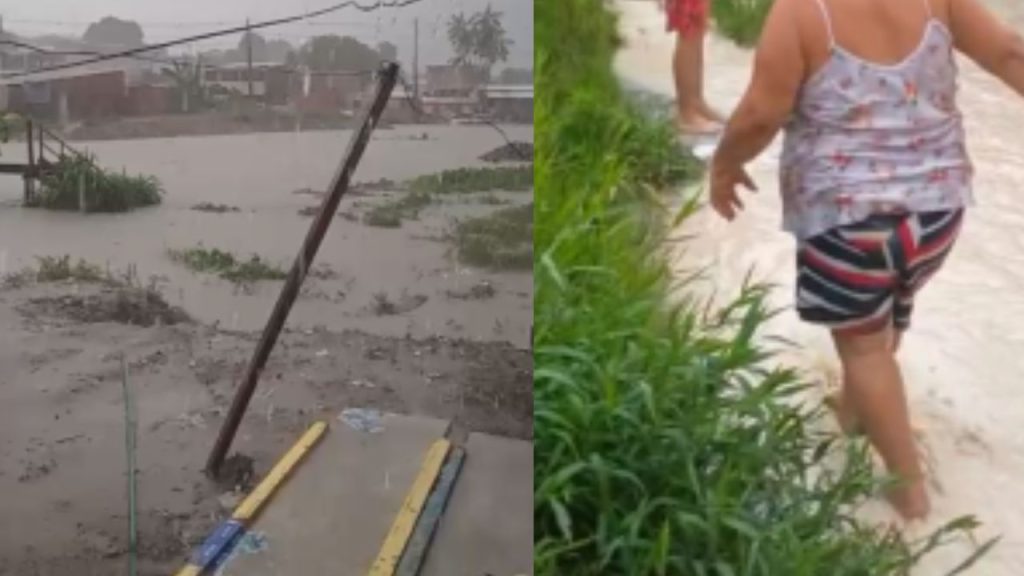 Vídeos: Temporal gera dez ocorrências e causa transtornos em várias zonas de Manaus