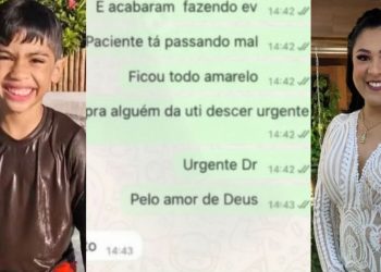 'Eu errei': Prints mostram reação de médica após o prescrever adrenalina que m4t0u Benício Xavier