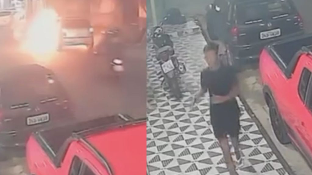 Vídeo: Jovem evita tr4gédi4 com família ao apagar fogo em carro usando refrigerante em Manaus