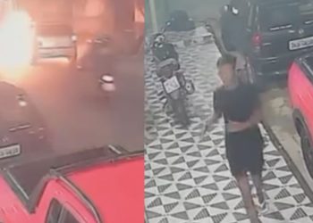 Vídeo: Jovem evita tr4gédi4 com família ao apagar fogo em carro usando refrigerante em Manaus