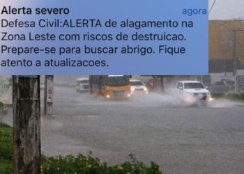 Defesa Civil emite alerta severo de alagamento para a zona leste de Manaus