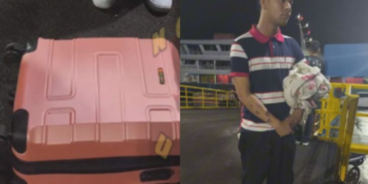 Jovem de 19 anos é preso tentando levar dr0gas de Coari a Manaus em mala rosa