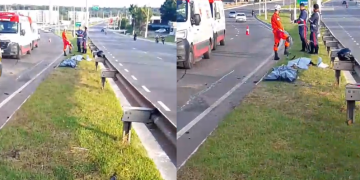 Tr@géd1a no trânsito: casal m0rr3 em ac1dente de moto na avenida do Turismo; vídeos