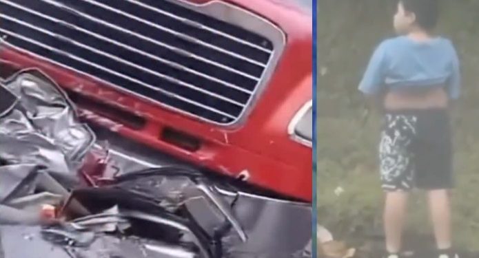 Vídeo forte: filho pede para urinar na estrada e pais m0rrem esmagados por carreta 