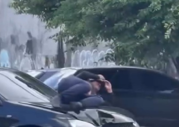 Vídeo: Ac1dent3 termina com condutor de moto sobre capota de automóvel em via de Manaus