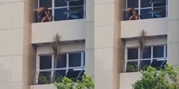 Vídeo: Casal em s0friment0 psíquico am3aça se j0gar do 3º andar do Hospital João Lúcio