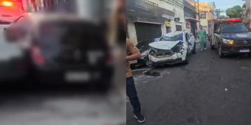 Vídeo: Vigilante m0rre em ac1dente gravado por câmeras no Centro de Manaus