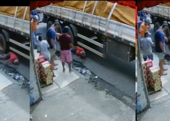 Vídeo: idoso escapa de m0rrer esmagad0 por um milímetro em Manaus