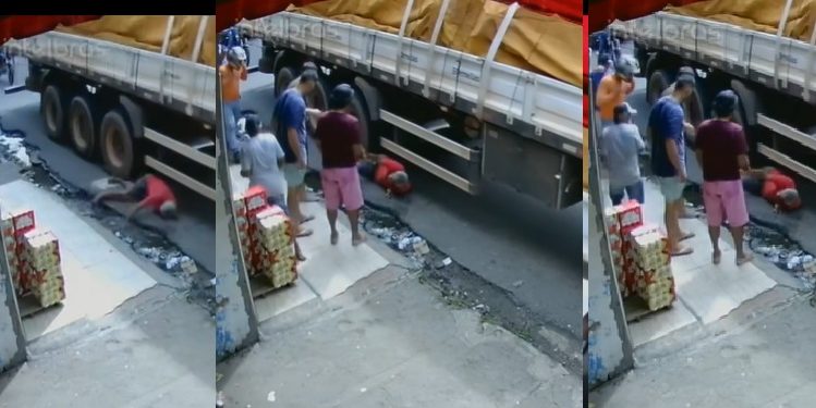 Vídeo: idoso escapa de m0rrer esmagad0 por um milímetro em Manaus