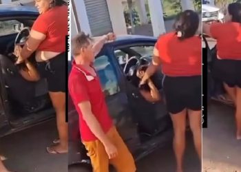 Vídeo: mulher descobre que pegou chifre pelo celular e chamusca amante no bairro Flores