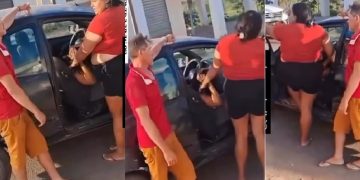 Vídeo: mulher descobre que pegou chifre pelo celular e chamusca amante no bairro Flores