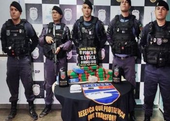 Força Tática encontra tonel cheio de mac0nha em Manaus, mas blindad0s fogem