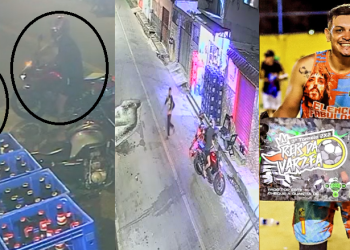 Vídeos: Homem chega at1rand0 em frente de bar, m@ta goleir0 e deixa o alvo f3rid0 na Zona Norte de Manaus