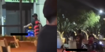 Motoqueiro atrapalha show com barulho do escapamento da moto e dá t1r0 pro alto em Itacoatiara