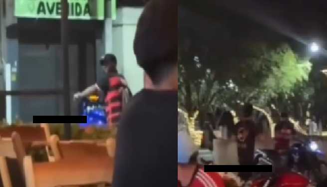 Motoqueiro atrapalha show com barulho do escapamento da moto e dá t1r0 pro alto em Itacoatiara