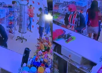 Vídeo: Dupla inv@de loja e com agr3ssividad3 rende os clientes e funcionários em Tabatinga