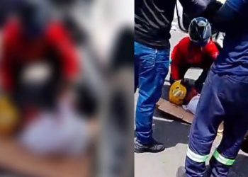 Vídeo mostra motoqueiro ferid0 embaixo da roda de picape em Manaus: ‘avisem à família’