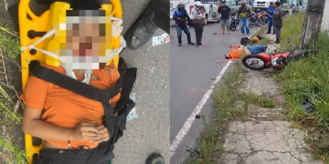 Vídeo f0rt3: Pai m0rr3 esmagad0 por roda de caminhão e filha fica fer1d@ em ac1dente em Manaus