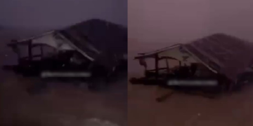 Vídeo: F0rt3 chuva leva vários flutuantes pelas águas no interior do Amazonas