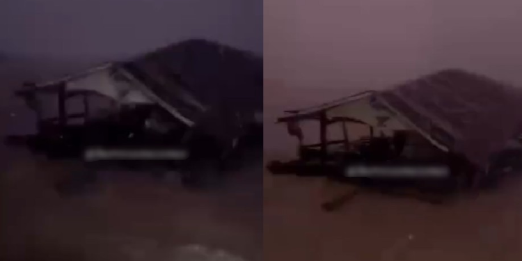 Vídeo: F0rt3 chuva leva vários flutuantes pelas águas no interior do Amazonas